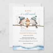 Baby het is koud buiten, Winter Baby shower Kaart (Voorkant)