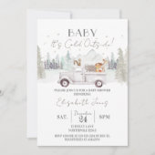 Baby Het is koud buiten, winter Baby shower Kaart (Voorkant)