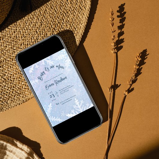 Baby het is koud buiten Winter baby shower Kaart