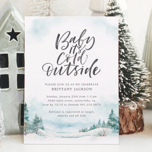 Baby het is koud buiten Winter Baby Shower Kaart