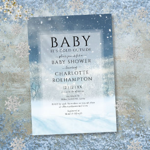 Baby Het Is Koud Buiten Winter Baby Shower Kaart