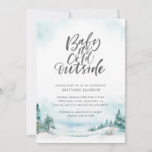 Baby het is koud buiten Winter Baby Shower Kaart (Voorkant)