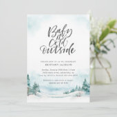 Baby het is koud buiten Winter Baby Shower Kaart (Staand voorkant)