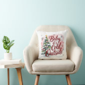 Baby, het is koud buiten Winter Baby Shower Kussen (Stoel)