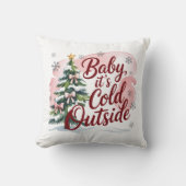Baby, het is koud buiten Winter Baby Shower Kussen (Voorkant)