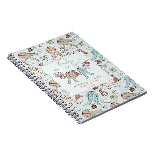 Baby het is koud buiten Winter Baby Shower Notitieboek (Rechterzijde)