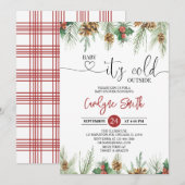 Baby het is koud buiten Winter Baby Shower Uitnodi Kaart (Voorkant / Achterkant)