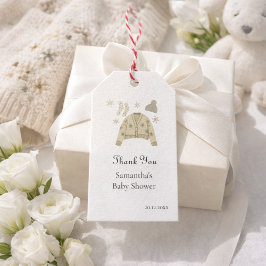 Baby het is koud buiten Winter babyshower bedankje Cadeaulabel