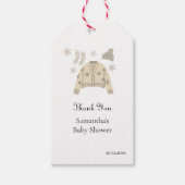 Baby het is koud buiten Winter babyshower bedankje Cadeaulabel (Voorkant)