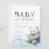 Baby Het is koud buiten Winter Beer Baby shower Kaart (Voorkant)