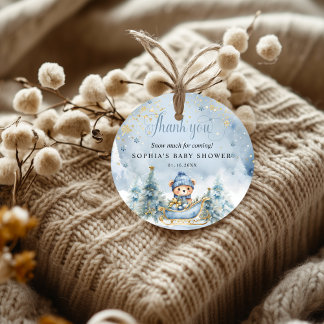 Baby Het is koud Buiten Winter Beer Bedankt Cadeau Bedankjes Labels