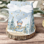 Baby Het is koud Buiten Winter Beer │Blauw Goud Bedankdoosjes