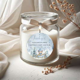 Baby Het is koud Buiten Winter Beer Dank u Ronde Sticker