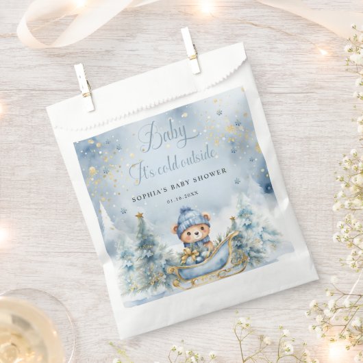 Baby Het is koud buiten Winter Beer Gift Bedankzakje (Geknipt)