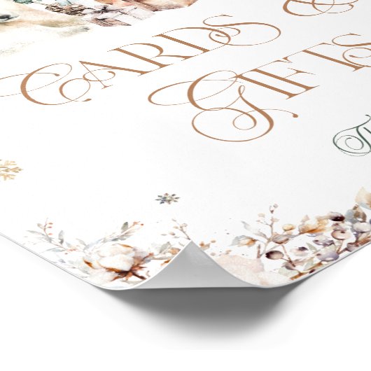 Baby Het is koud Buiten Winter Beer Kaarten en ges Poster (Hoek)
