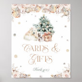 Baby Het is koud Buiten Winter Beer Kaarten en ges Poster (Voorkant)