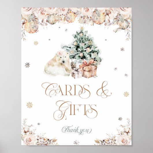 Baby Het is koud Buiten Winter Beer Kaarten en ges Poster (Voorkant)