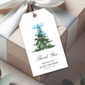 Baby Het is koud buiten Winter Blue Bow Dank u Cadeaulabel