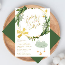 Baby het is koud buiten Winter Botanische Baby Sho