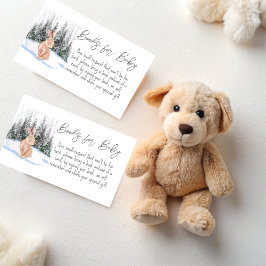 Baby Het is koud Buiten winter bunny boek aanvraag Informatiekaartje