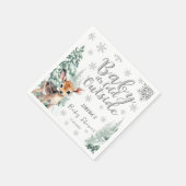 Baby het is koud buiten | Winter Fawn Baby shower Servet (Hoek)