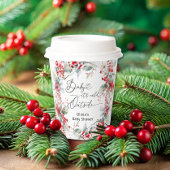 Baby het is koud buiten Winter Floral Baby shower Papieren Bekers