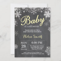 Baby het is koud buiten Winter Geel Baby Borrel