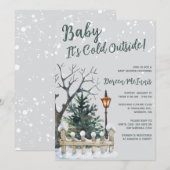 Baby Het is koud buiten, Winter Gewaardeerd Baby s Kaart (Voorkant / Achterkant)