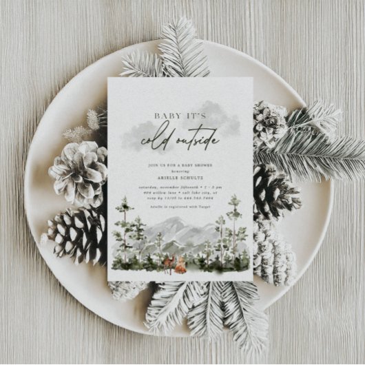 Baby Het is koud buiten | Winter Heerlijke douche Kaart