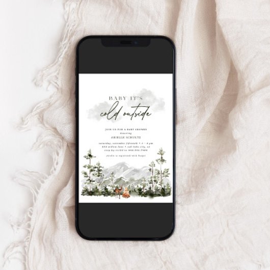 Baby Het is koud buiten | Winter Heerlijke douche Kaart