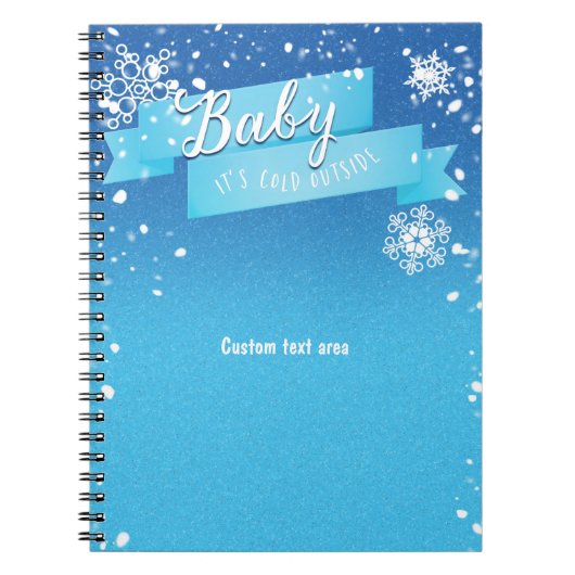 Baby Het is koud buiten Winter Journal Notitieboek (Voorkant)