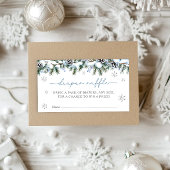 Baby Het is koud buiten Winter Luier Raffle Informatiekaartje