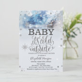 Baby Het is koud buiten Winter Mountain Lake Kaart (Staand voorkant)