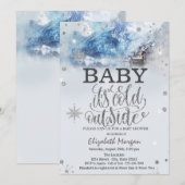Baby Het is koud buiten Winter Mountain Lake Kaart (Voorkant / Achterkant)