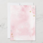 Baby Het is koud buiten Winter Pink Bow Baby showe Kaart (Achterkant)