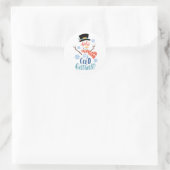 Baby Het is koud buiten Winter Ronde Sticker (Tas)
