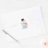 Baby Het is koud buiten Winter Ronde Sticker (Envelop)