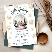 Baby het is koud buiten Winter Snow Baby Shower Kaart