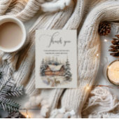 Baby Het is koud buiten Winter Snow Deer Dank u Bedankkaart