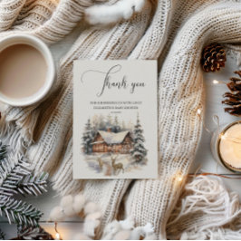 Baby Het is koud buiten Winter Snow Deer Dank u Bedankkaart