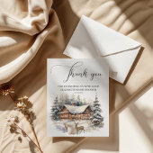 Baby Het is koud buiten Winter Snow Deer Dank u Bedankkaart