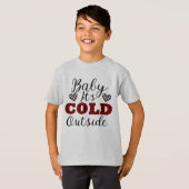 Baby Het is koud buiten Winter T-shirt (Voorkant volledig)