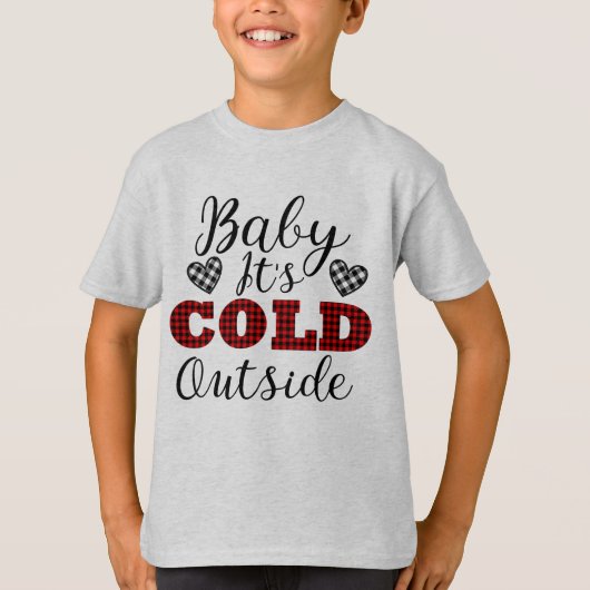 Baby Het is koud buiten Winter T-shirt (Voorkant)