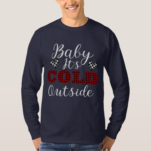 Baby Het is koud buiten Winter T-shirt (Voorkant)