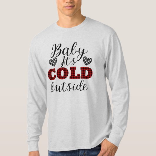 Baby Het is koud buiten Winter T-shirt (Voorkant)
