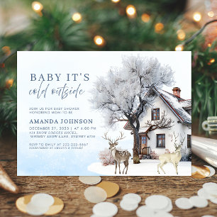 Baby Het is koud buiten Winter Wonderland Baby Sho Kaart