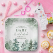 Baby Het is koud buiten Winter Wonderland Papieren Bordje (Feest)