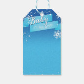 Baby het is koud buiten Winter Wonderland Vakantie Cadeaulabel (Achterkant)