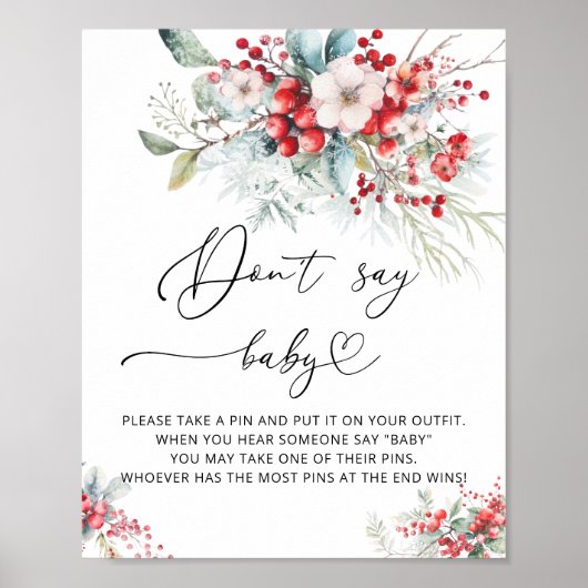 Baby Het is koud Buiten Winter Zeg niet Baby Game Poster (Voorkant)