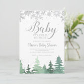 Baby het is koud buiten Winterbomen Kaart (Staand voorkant)